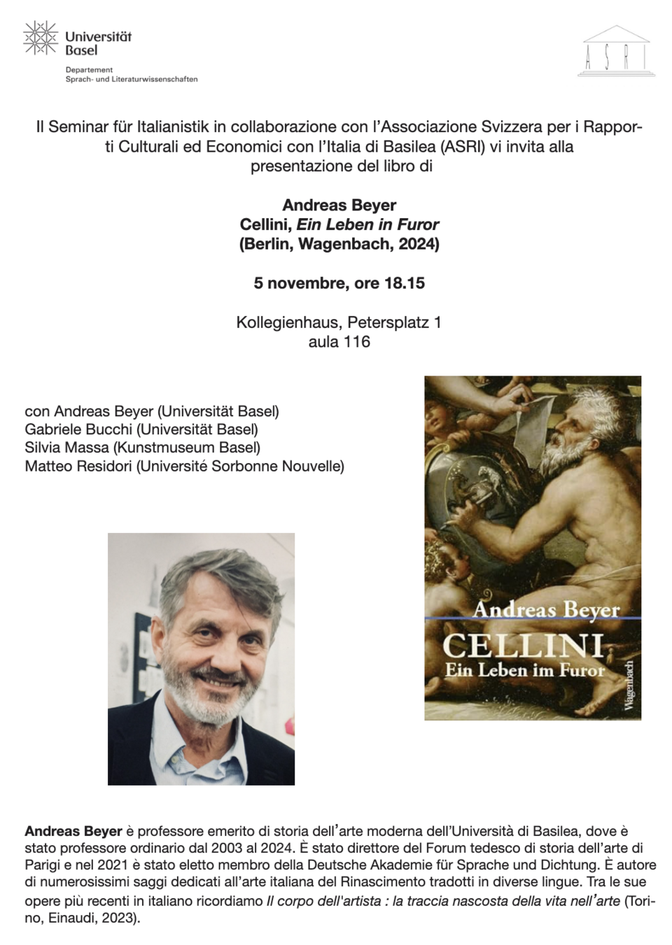 Cellini, Leben in Furor