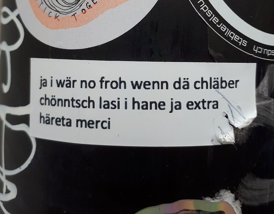 Sticker "wenn dä chläber chönntsch lasi"