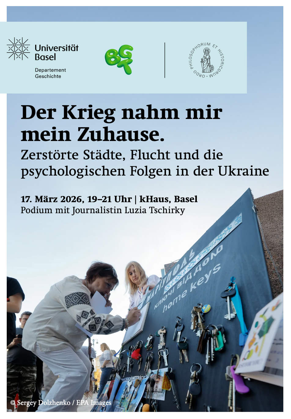 Veranstaltung der Krieg nahm mir mein Zuhause